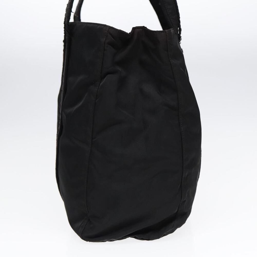 PRADA Tote Bag Nylon Silver Black - Picture 4 of 16